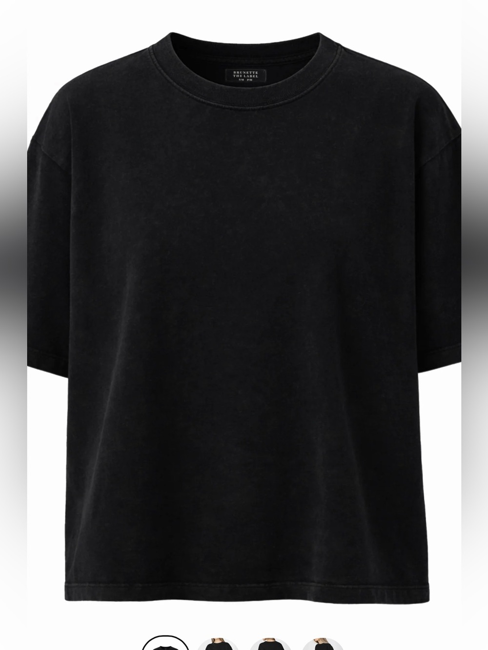 Brunette The Label Black Boxy Tee